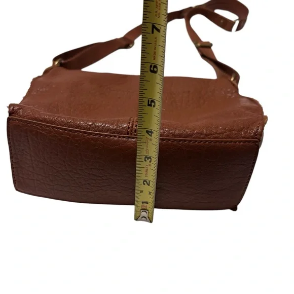 The Sak Brown Leather Crossbody Shoulder Bag Beautiful Cognac Pebbled Leather - Picture 14 of 15